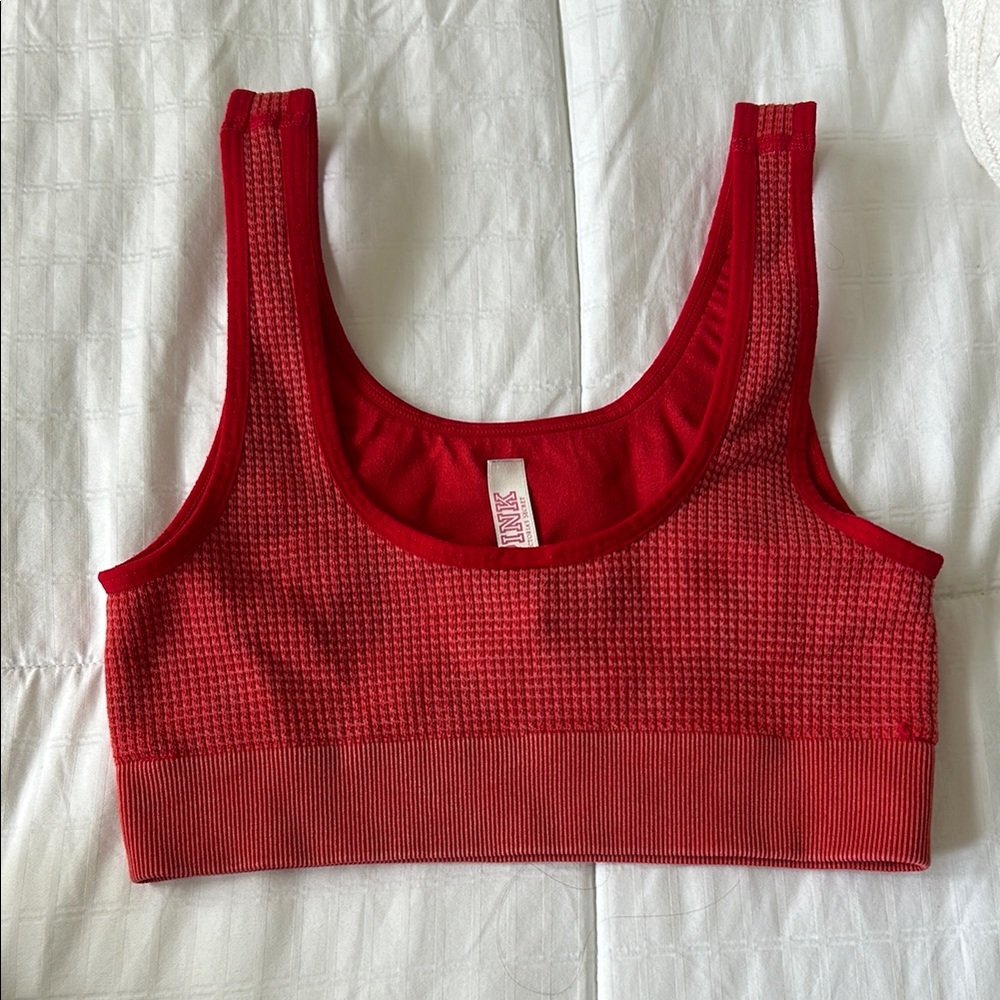 Seamless Red Sports Bra